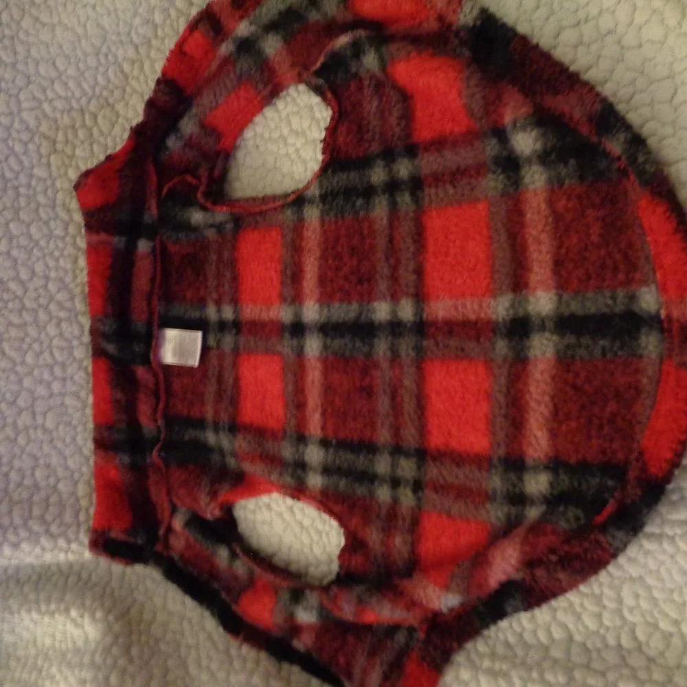 Plaid Dog Shirt Size Large